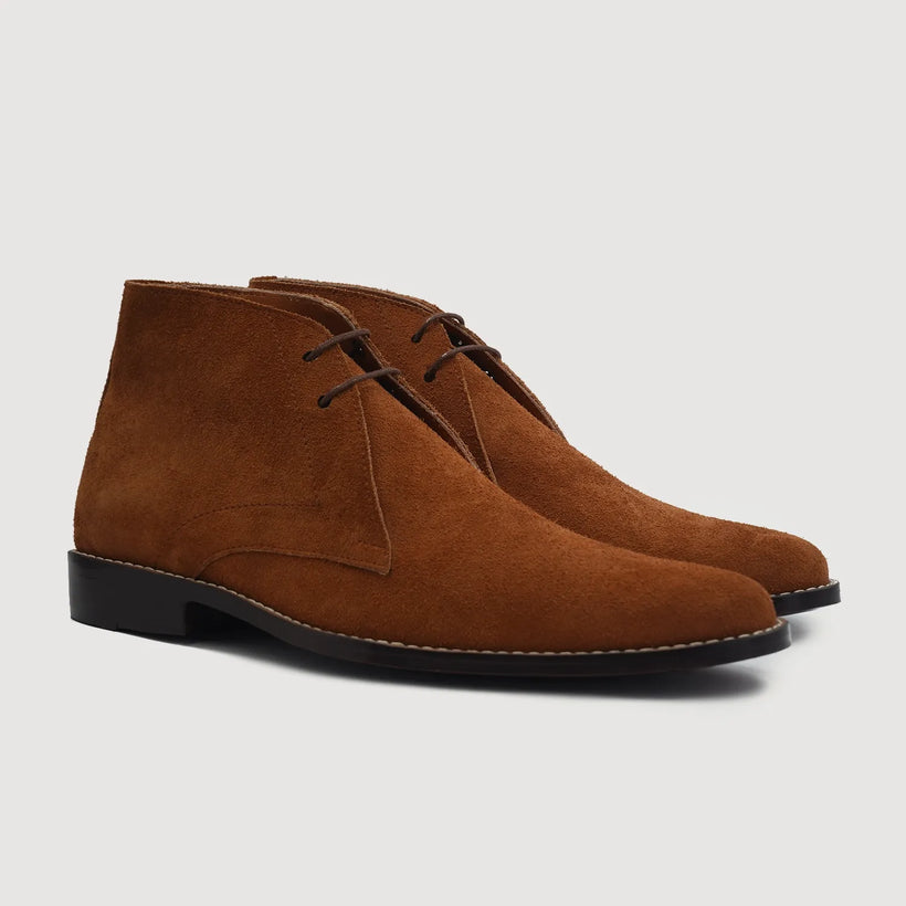 Corry Chukka Καφέ Suede Leather Boots Ανδρικό