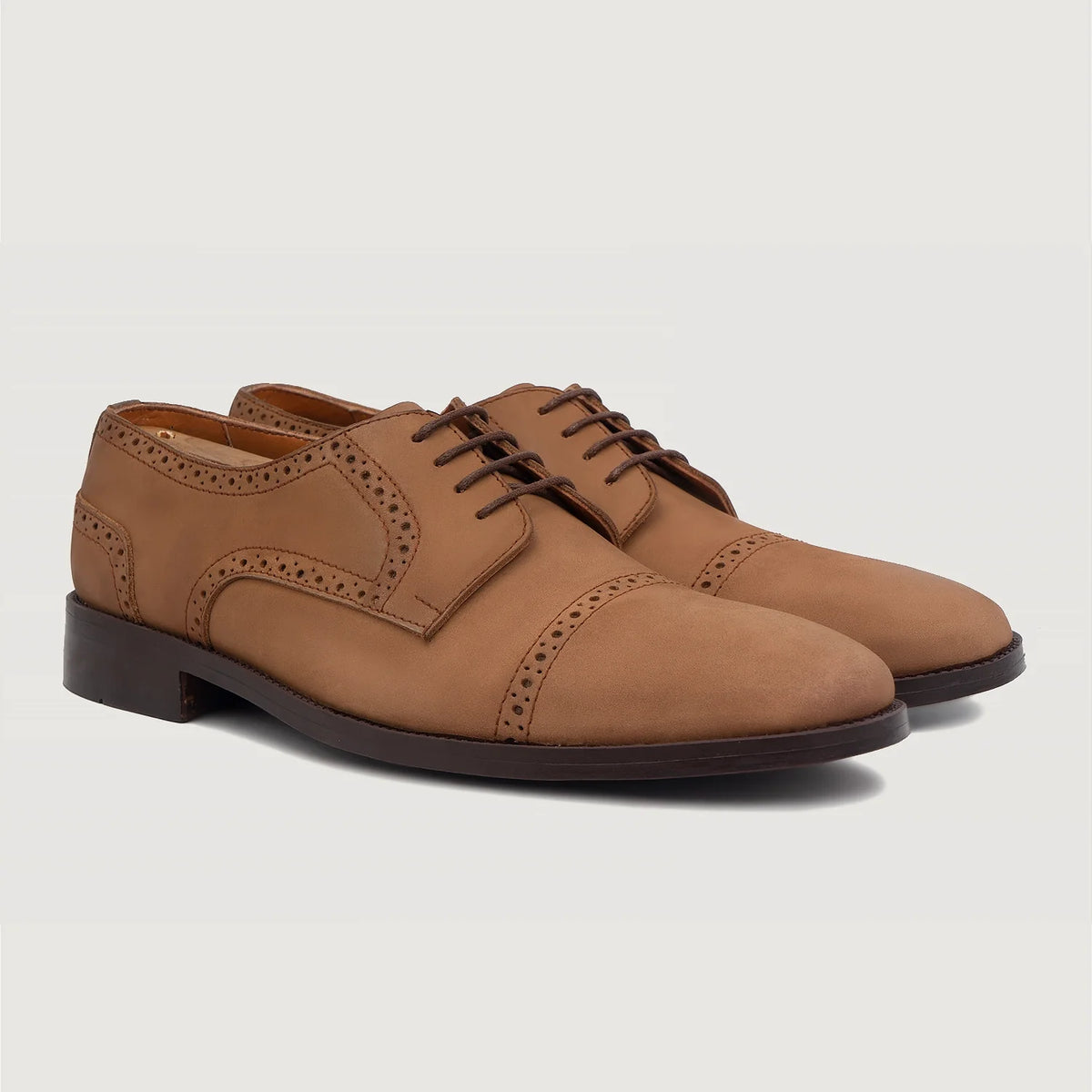 Dirk Brogues Derby Καφέ Nubuck Δερμάτινα παπούτσια Ανδρικό For Men in Brown Full-Grain Leather - Πλαϊνή όψη | Αγορά online