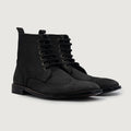 Duster Brogues Derby Μαύρο Nubuck Δερμάτινα μποτάκια Ανδρικό