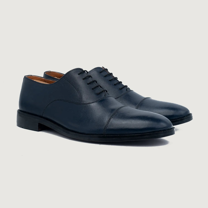 Professor Oxford Midnight Blue Leather Shoes Ανδρικό