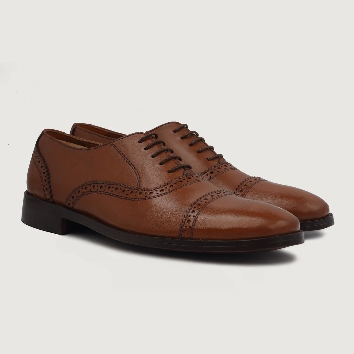Greyson Brogues Oxford Ταμπά Δερμάτινα παπούτσια Ανδρικό For Men in Tan Full-Grain Leather - Πλαϊνή όψη | Αγορά online