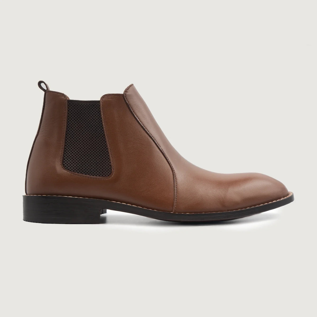 Brown Full-Grain leather Boots - Κατασκευή ραφής Goodyear & λεπτομέρεια μύτης παπουτσιού