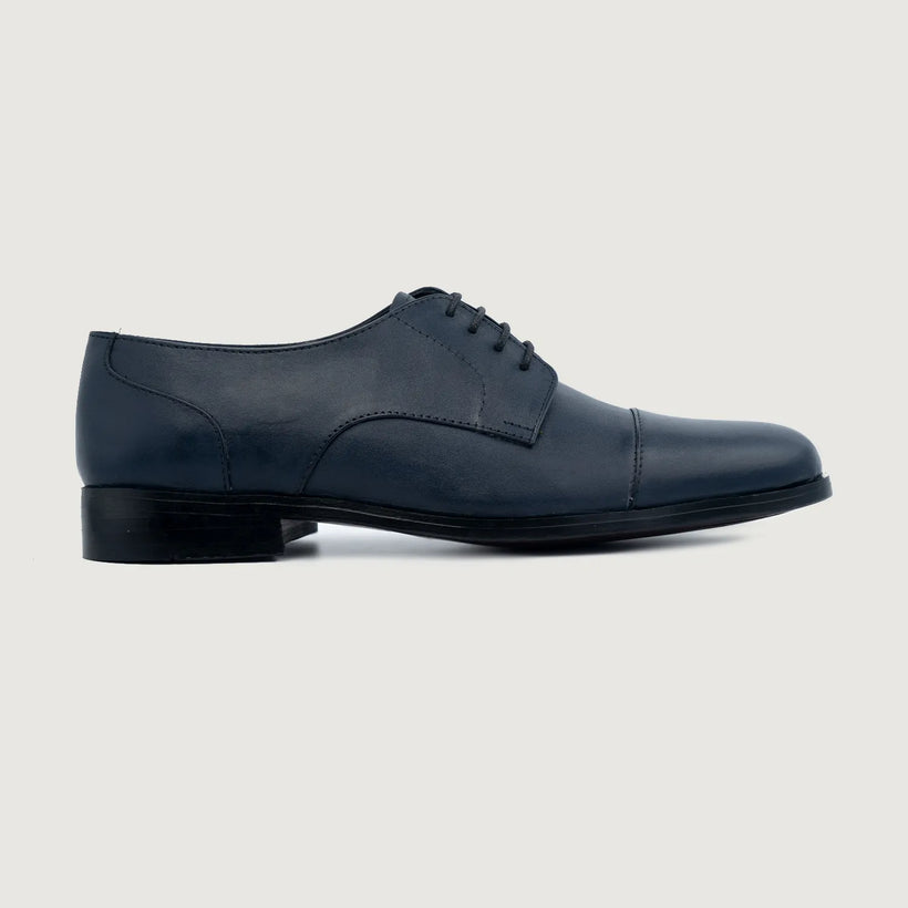 Attorney Derby Midnight Blue Leather Shoes Ανδρικό