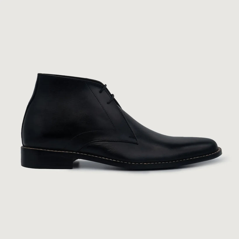 Corry Chukka Μαύρο Leather Boots Ανδρικό