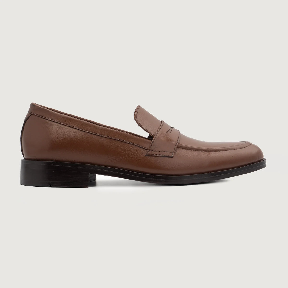 Brown Full-Grain leather Loafers - Κατασκευή ραφής Goodyear & λεπτομέρεια μύτης παπουτσιού