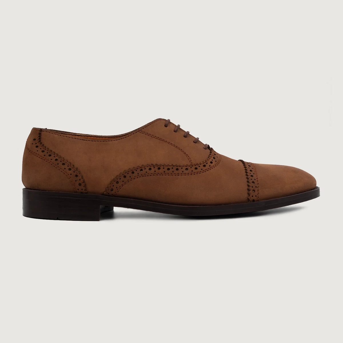 Brown Full-Grain leather Shoes - Κατασκευή ραφής Goodyear & λεπτομέρεια μύτης παπουτσιού