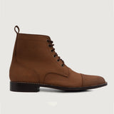 Brown Full-Grain leather Boots - Goodyear Welt Construction & Front Toe Box Detail
