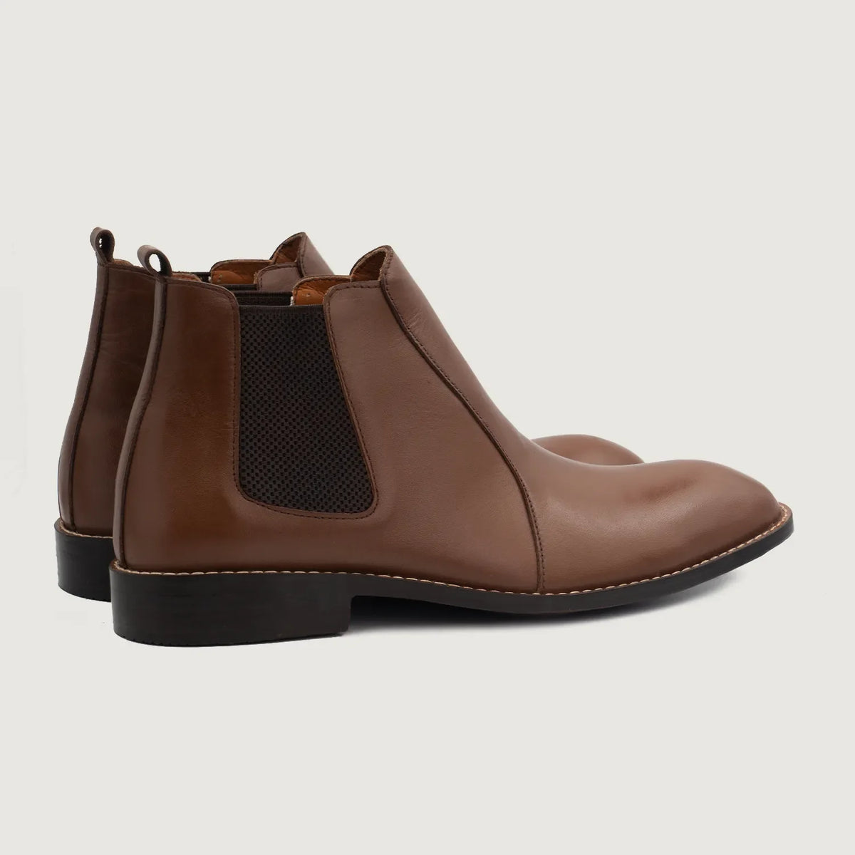 Clarkson Chelsea Καφέ Δερμάτινα μποτάκια Ανδρικό For Men - Ενισχυμένη φτέρνα & διπλές ραφές ακριβείας