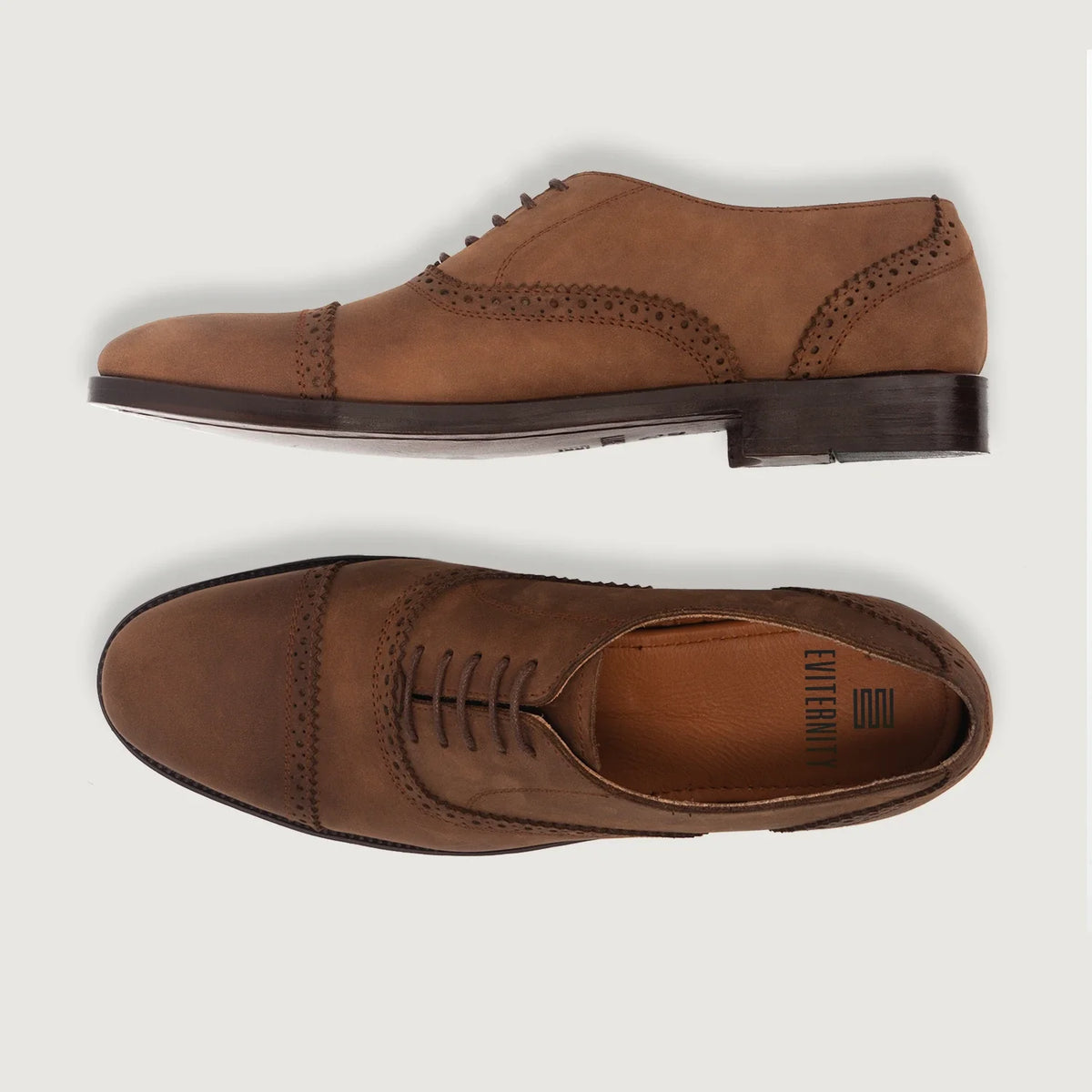 Greyson Brogues Oxford Oil Pull-up Καφέ Δερμάτινα παπούτσια Ανδρικό - Ενισχυμένη φτέρνα & διπλές ραφές ακριβείας