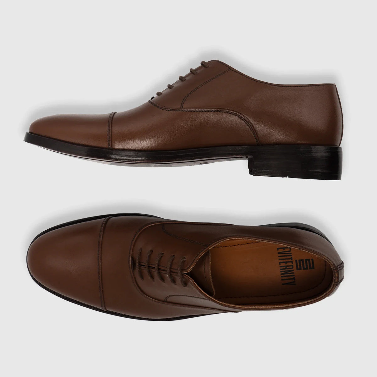 Professor Oxford Καφέ Δερμάτινα παπούτσια Ανδρικό For Men - Ενισχυμένη φτέρνα & διπλές ραφές ακριβείας