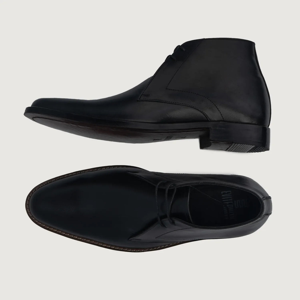 Corry Chukka Μαύρο Δερμάτινα μποτάκια Ανδρικό For Men - Ενισχυμένη φτέρνα & διπλές ραφές ακριβείας