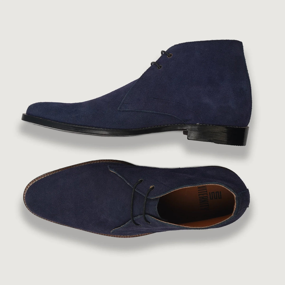 Corry Chukka Midnight Μπλε Suede Δερμάτινα μποτάκια Ανδρικό For Men - Ενισχυμένη φτέρνα & διπλές ραφές ακριβείας