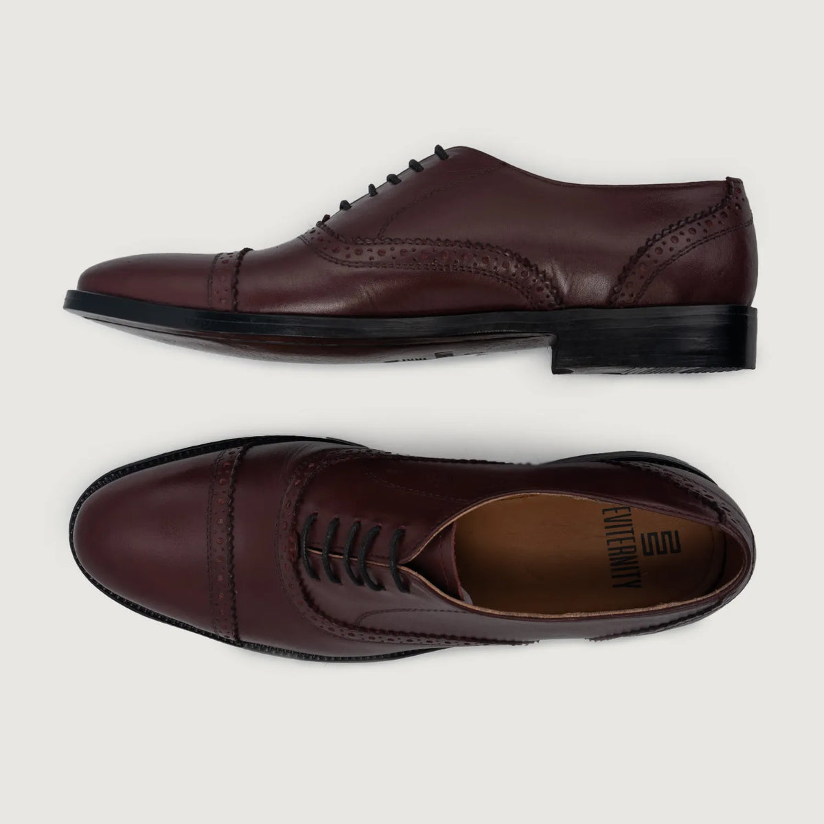 Greyson Brogues Oxford Μπορντό Δερμάτινα παπούτσια Ανδρικό For Men - Ενισχυμένη φτέρνα & διπλές ραφές ακριβείας