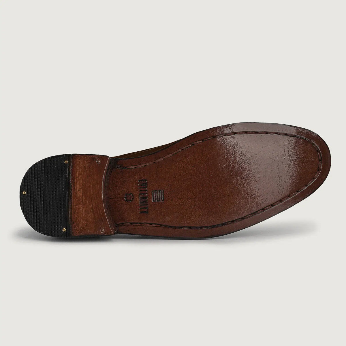 High-Traction Rubber Outsole & Lug Tread Pattern on Attorney Derby Καφέ Δερμάτινα παπούτσια Ανδρικό For Men
