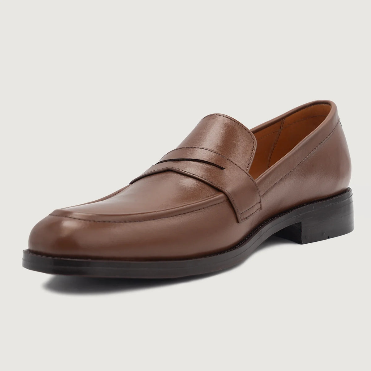 High-Traction Rubber Outsole & Lug Tread Pattern on Baxton Καφέ Δερμάτινα μοκασίνια Ανδρικό