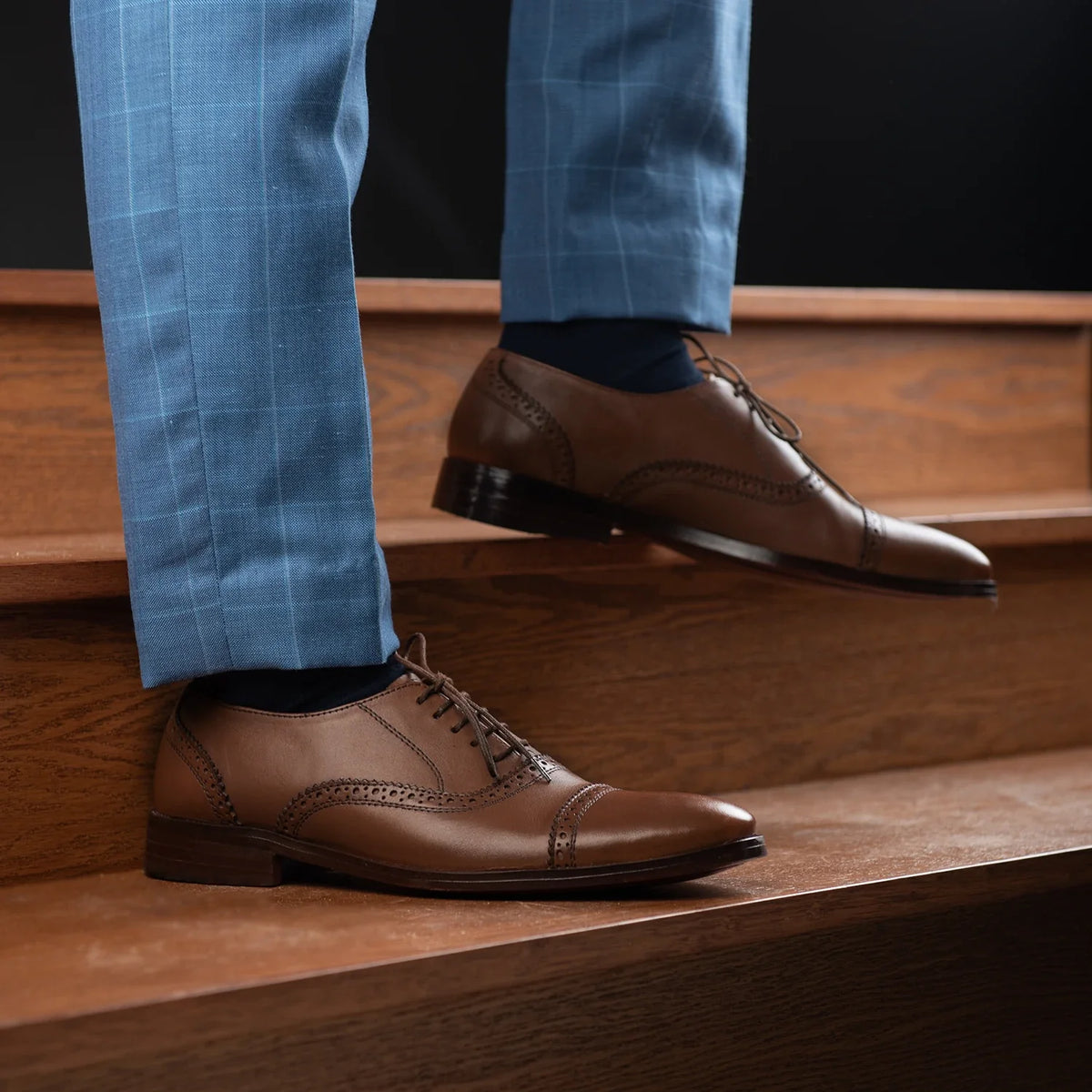 Orlaven Greyson Brogues Oxford Καφέ Δερμάτινα παπούτσια Ανδρικό footwear image 9