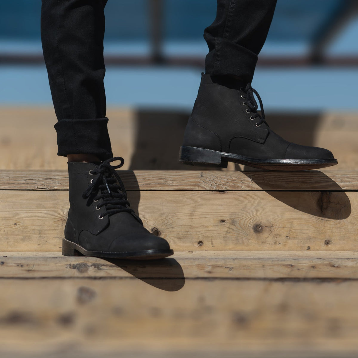 Orlaven Knight Derby Μαύρο Nubuck Δερμάτινα μποτάκια Ανδρικό footwear image 9