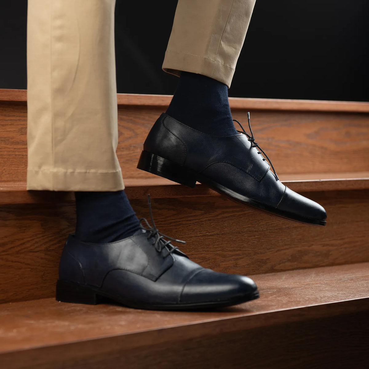 Orlaven Attorney Derby Midnight Μπλε Δερμάτινα παπούτσια Ανδρικό footwear image 9