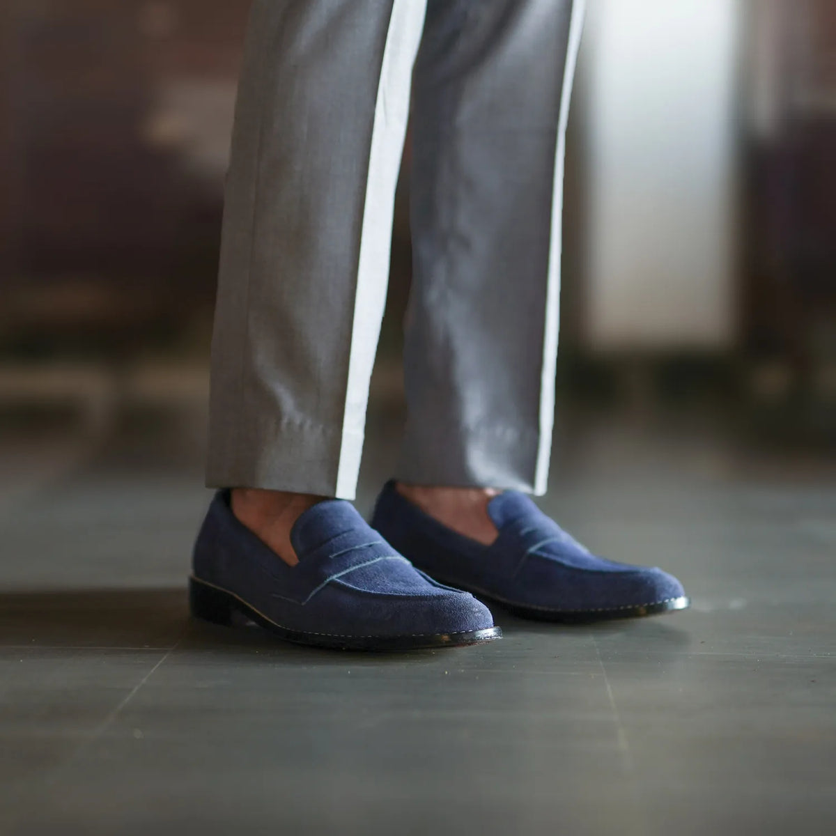 Orlaven Baxton Μπλε Suede Δερμάτινα μοκασίνια Ανδρικό footwear image 9