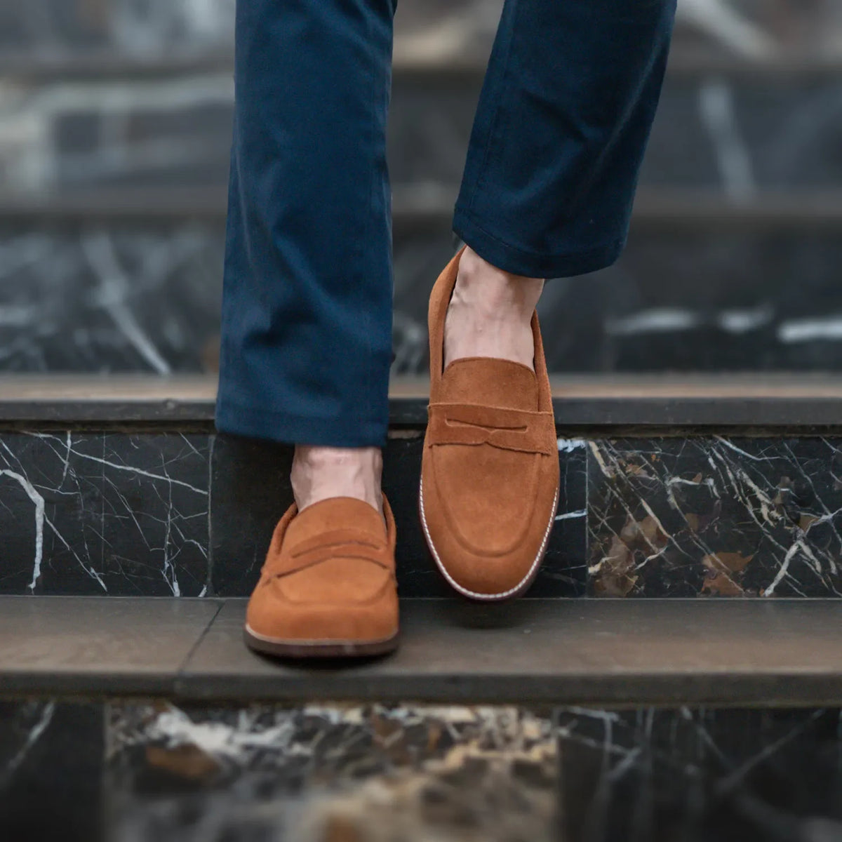 Orlaven Baxton Καφέ Suede Δερμάτινα μοκασίνια Ανδρικό footwear image 9