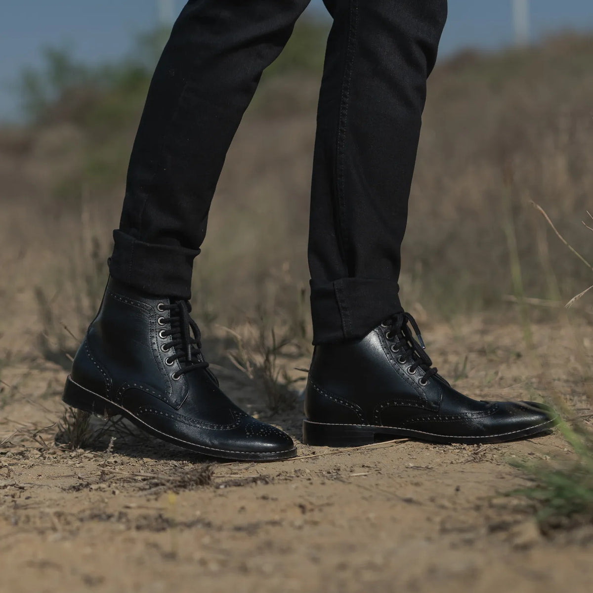 Orlaven Duster Brogues Derby Μαύρο Δερμάτινα μποτάκια Ανδρικό footwear image 9