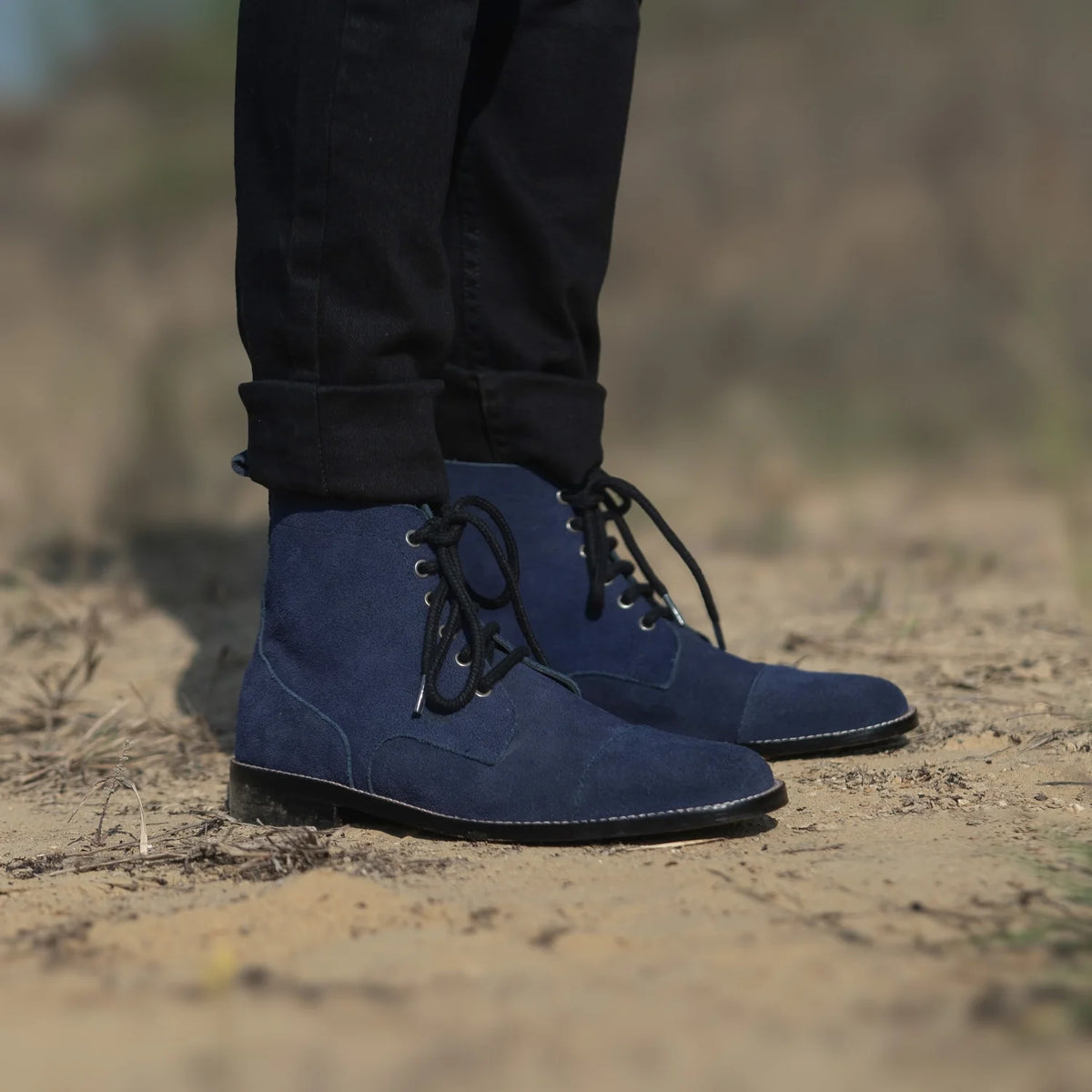 Orlaven Knight Derby Midnight Μπλε Suede Δερμάτινα μποτάκια Ανδρικό footwear image 9