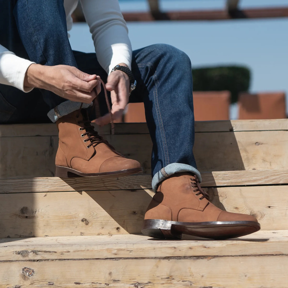 Orlaven Knight Derby Oil Pull-up Καφέ Δερμάτινα μποτάκια Ανδρικό footwear image 9