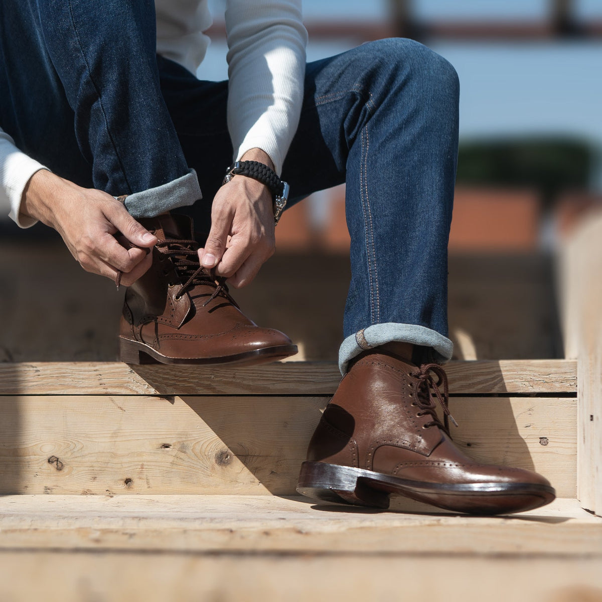 Orlaven Duster Brogues Derby Καφέ Δερμάτινα μποτάκια Ανδρικό footwear image 9