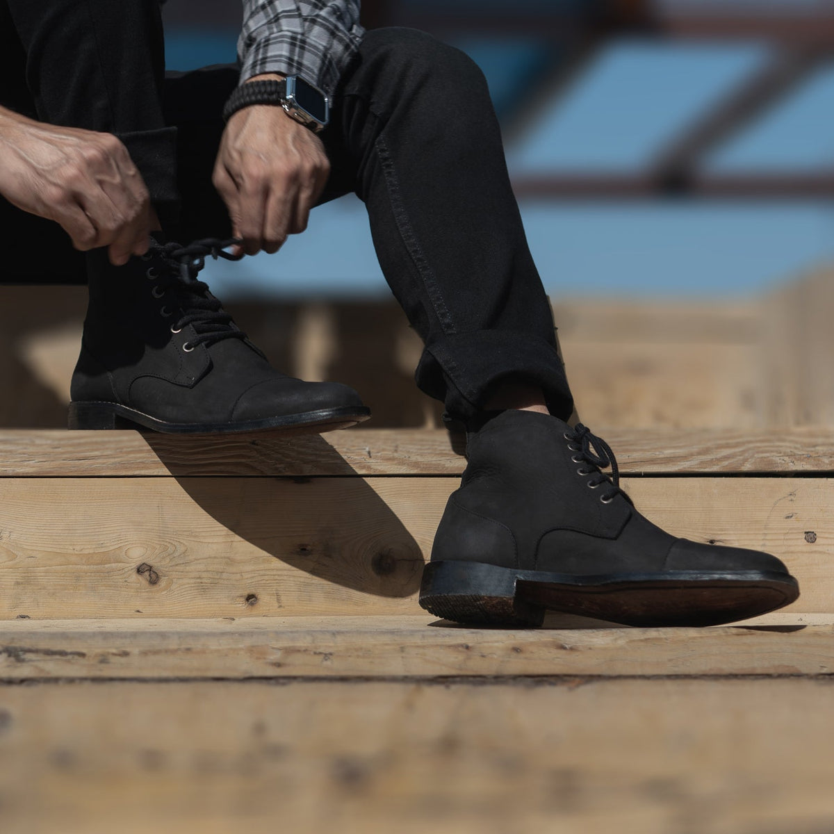 Orlaven Knight Derby Μαύρο Nubuck Δερμάτινα μποτάκια Ανδρικό footwear image 10