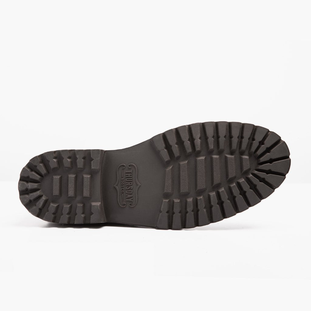 High-Traction Rubber Outsole & Lug Tread Pattern on Captain StormKing® Tobacco Δερμάτινα μποτάκια Ανδρικό