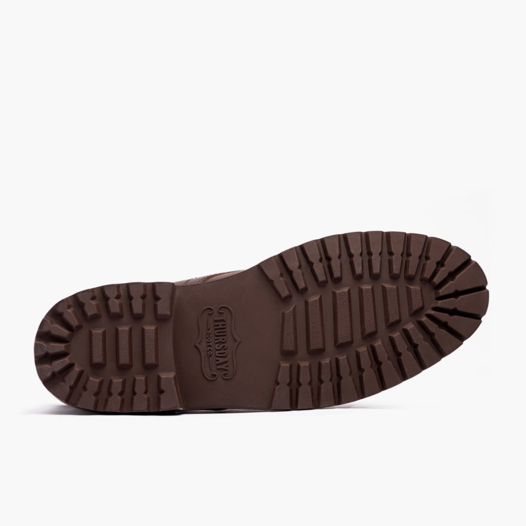 High-Traction Rubber Outsole & Lug Tread Pattern on Captain StormKing® Whiskey Δερμάτινα μποτάκια Ανδρικό