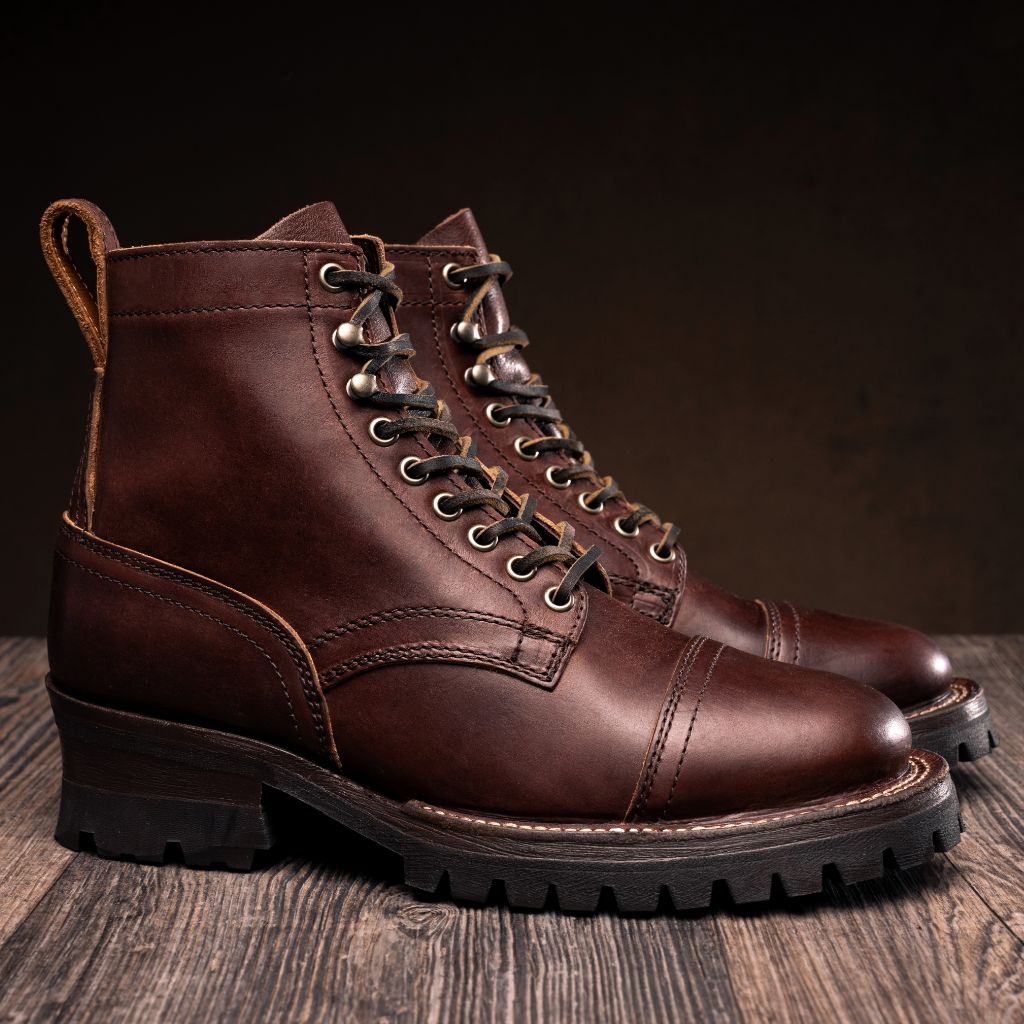 Challenger Whiskey Δερμάτινα μποτάκια Ανδρικό in Classic Full-Grain Leather - Πλαϊνή όψη | Αγορά online