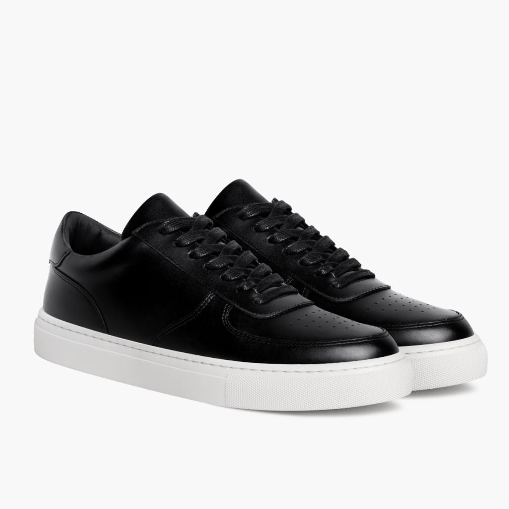 Court Μαύρο Δερμάτινα sneakers Ανδρικό σε μαύρο γνήσιο δέρμα μόσχου - Πλαϊνή όψη | Αγορά online
