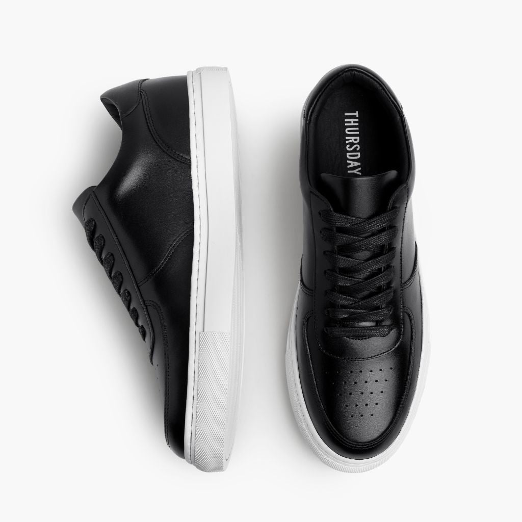 Court Μαύρο Δερμάτινα sneakers Ανδρικό - Ενισχυμένη φτέρνα & διπλές ραφές ακριβείας