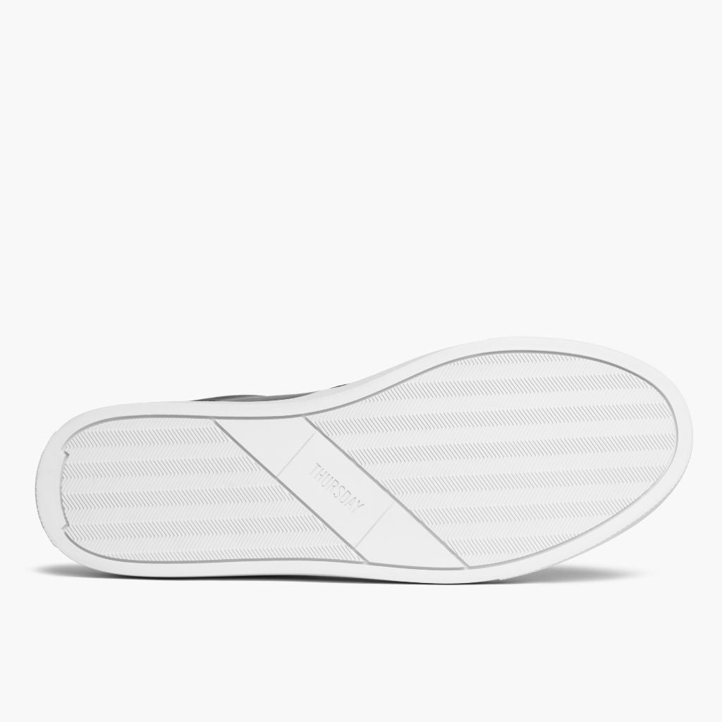 High-Traction Rubber Outsole & Lug Tread Pattern on Court Μαύρο Δερμάτινα sneakers Ανδρικό
