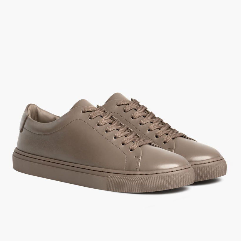 Encore Taupe Leather Sneakers Ανδρικό
