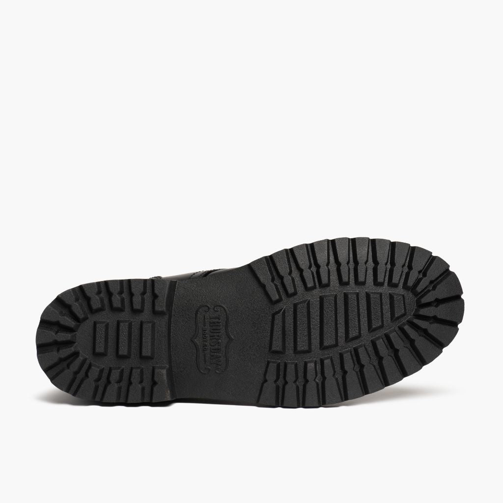 High-Traction Rubber Outsole & Lug Tread Pattern on Hero Μαύρο Δερμάτινα μποτάκια Ανδρικό