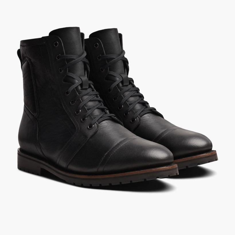 Casa Moto Μαύρο Leather Boots Ανδρικό