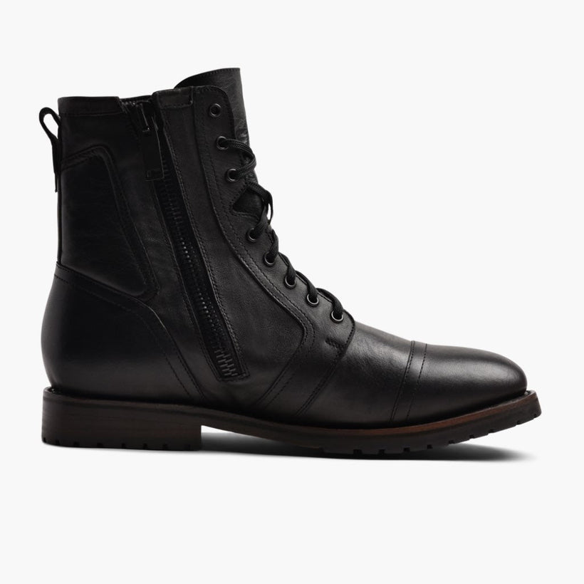 Casa Moto Μαύρο Leather Boots Ανδρικό