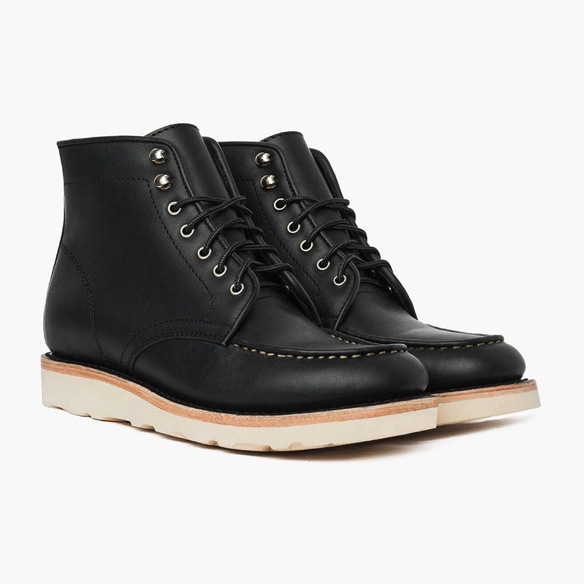 Diplomat Μαύρο Matte Leather Boots Ανδρικό