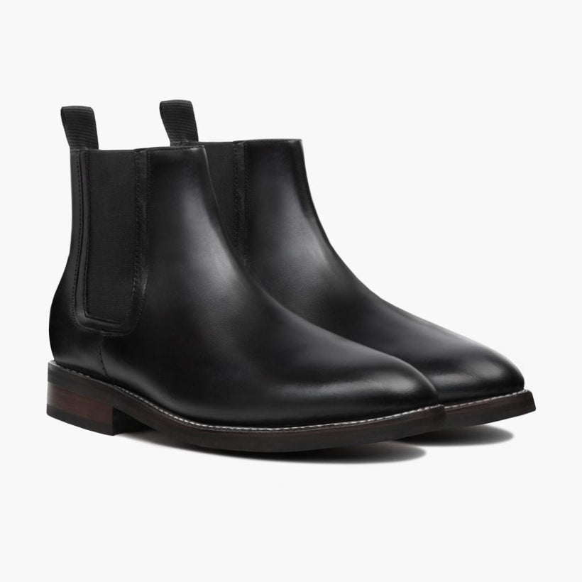 Duke Μαύρο Leather Boots Ανδρικό