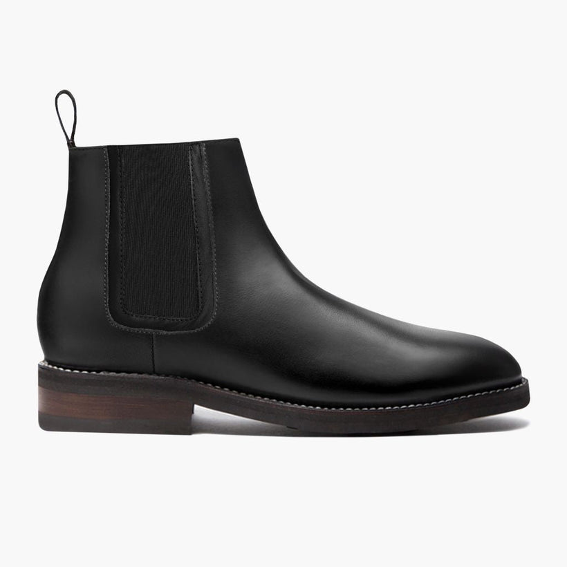 Duke Μαύρο Leather Boots Ανδρικό