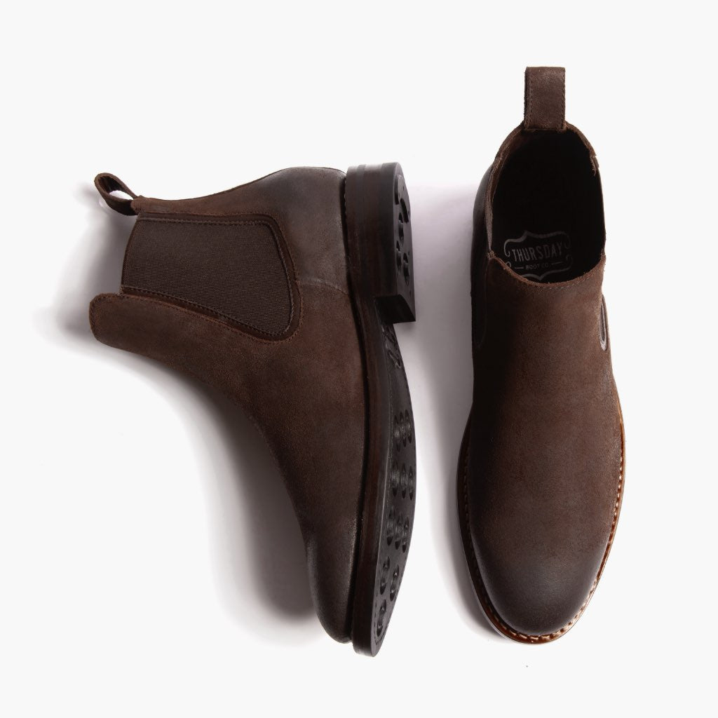 Duke Chocolate Suede Δερμάτινα μποτάκια Ανδρικό - Ενισχυμένη φτέρνα & διπλές ραφές ακριβείας