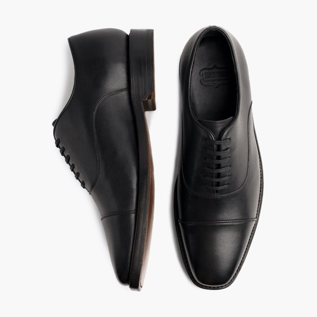 Executive Μαύρο Δερμάτινα sneakers Ανδρικό - Ενισχυμένη φτέρνα & διπλές ραφές ακριβείας