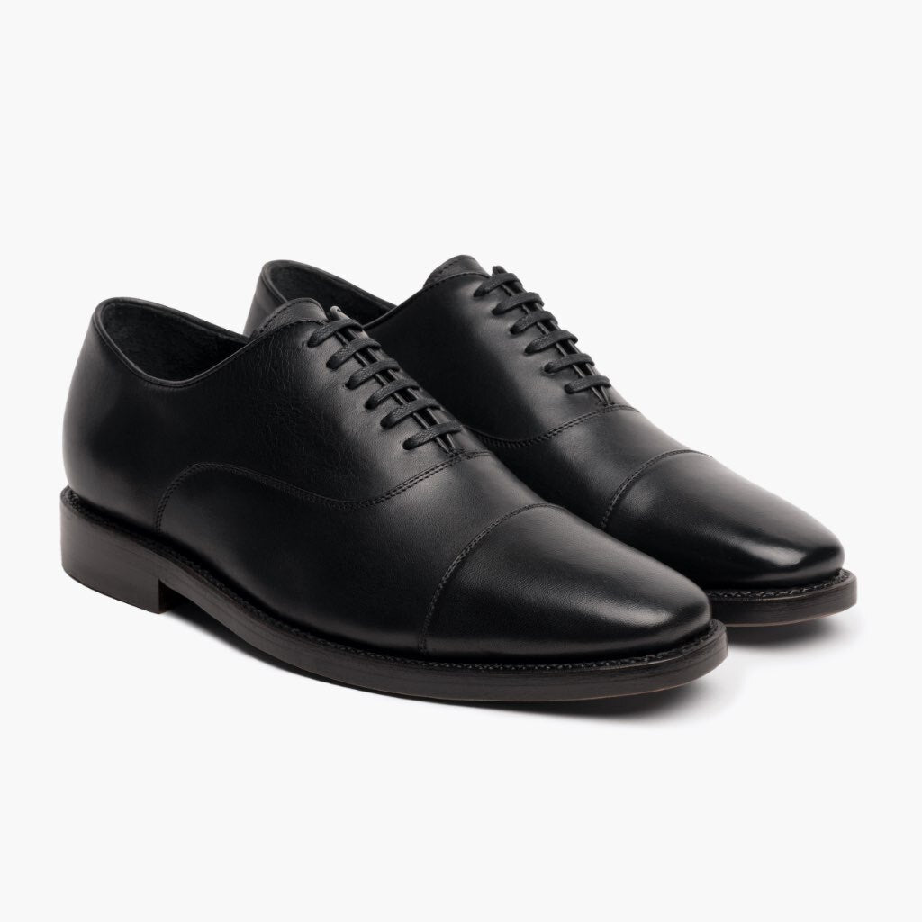 Executive Μαύρο Δερμάτινα sneakers Ανδρικό σε μαύρο γνήσιο δέρμα μόσχου - Πλαϊνή όψη | Αγορά online