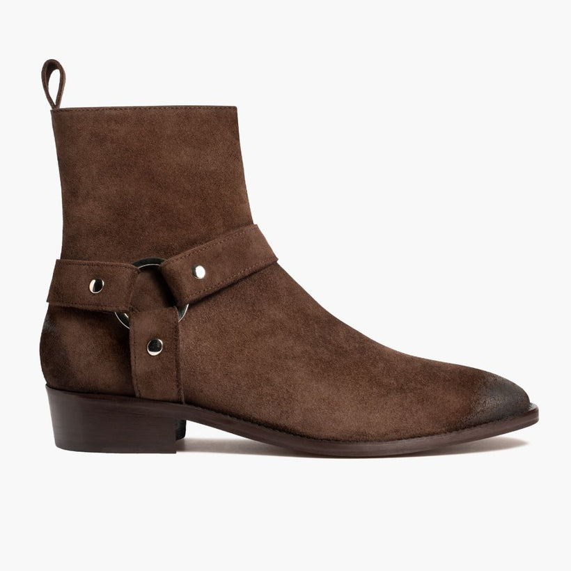 Harness Dark Καφέ Suede Δερμάτινα μποτάκια Ανδρικό