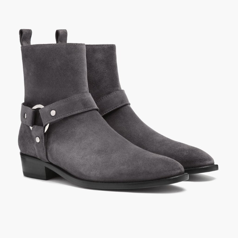 Harness Grey Suede Δερμάτινα μποτάκια Ανδρικό