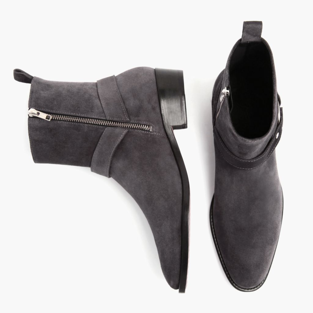 Harness Grey Suede Δερμάτινα μποτάκια Ανδρικό - Ενισχυμένη φτέρνα & διπλές ραφές ακριβείας