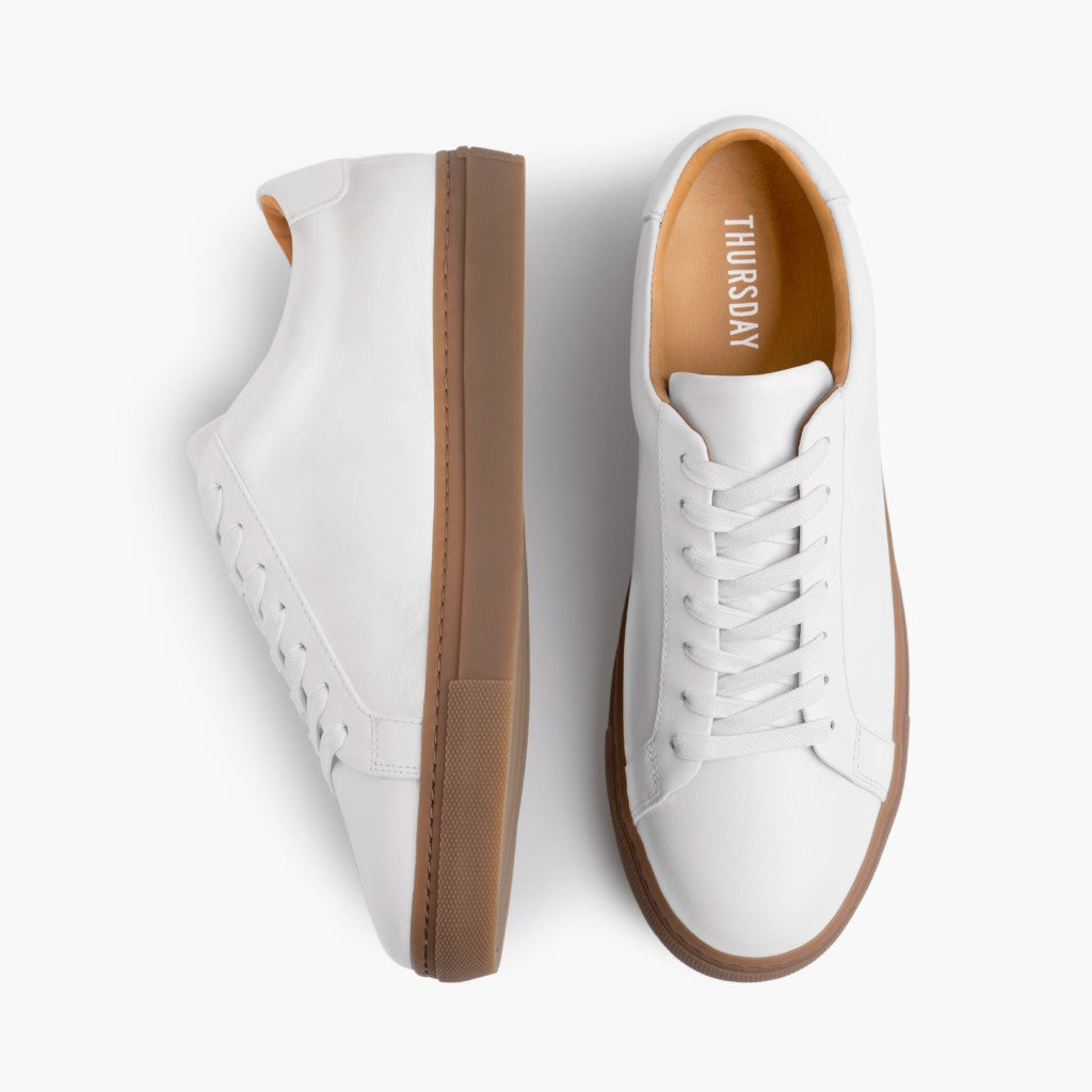 Legacy White Δερμάτινα sneakers Ανδρικό - Ενισχυμένη φτέρνα & διπλές ραφές ακριβείας