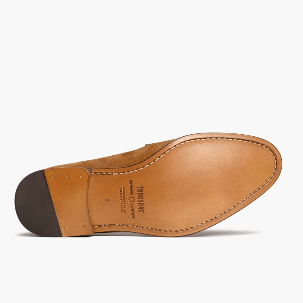 High-Traction Rubber Outsole & Lug Tread Pattern on Lincoln Cider Δερμάτινα μοκασίνια Ανδρικό